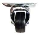 NK 2 Inch Low Profile Hard Rubber Wheel Swivel Plate Casters - CHR2SSRE-4-NK-RK Safety