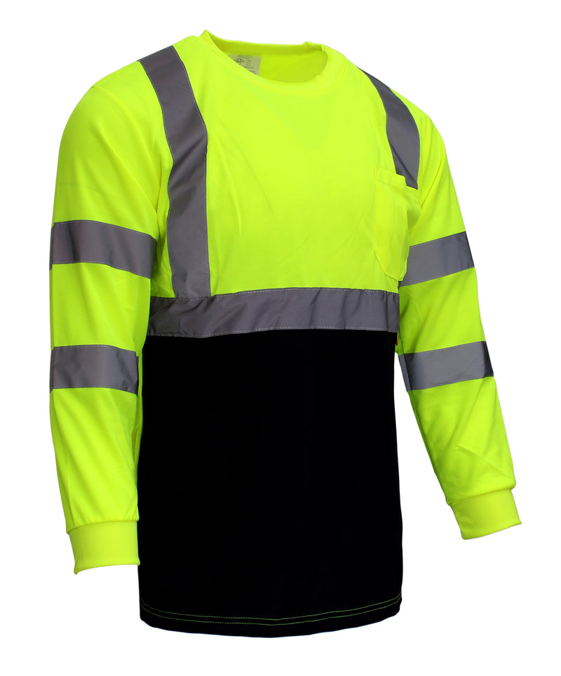 BFL8711;2 Class 3 Hi-Vis T Shirt with Moisture Wicking Mesh-(Lime/ Orange)-New York Hi-Viz Workwear-RK Safety