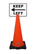 RK-Safety 28" Orange Cone, Black base without Reflective Tape, Plus Cone Sign-RK Safety-RK Safety