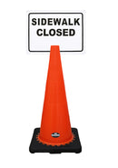 RK-Safety 28" Orange Cone, Black base without Reflective Tape, Plus Cone Sign-RK Safety-RK Safety