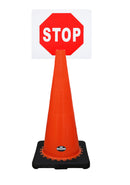 RK-Safety 28" Orange Cone, Black base without Reflective Tape, Plus Cone Sign-RK Safety-RK Safety