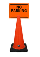 RK-Safety 28" Orange Cone, Black base without Reflective Tape, Plus Cone Sign-RK Safety-RK Safety
