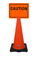 RK-Safety 28" Orange Cone, Black base without Reflective Tape, Plus Cone Sign-RK Safety-RK Safety