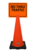 RK-Safety 28" Orange Cone, Black base without Reflective Tape, Plus Cone Sign-RK Safety-RK Safety