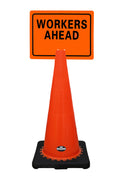 RK-Safety 28" Orange Cone, Black base without Reflective Tape, Plus Cone Sign-RK Safety-RK Safety