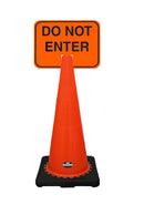 RK-Safety 28" Orange Cone, Black base without Reflective Tape, Plus Cone Sign-RK Safety-RK Safety