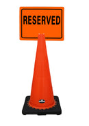 RK-Safety 28" Orange Cone, Black base without Reflective Tape, Plus Cone Sign-RK Safety-RK Safety