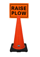 RK-Safety 28" Orange Cone, Black base without Reflective Tape, Plus Cone Sign-RK Safety-RK Safety