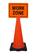 RK-Safety 28" Orange Cone, Black base without Reflective Tape, Plus Cone Sign-RK Safety-RK Safety