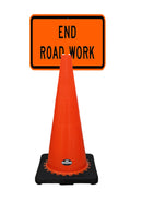 RK-Safety 28" Orange Cone, Black base without Reflective Tape, Plus Cone Sign-RK Safety-RK Safety