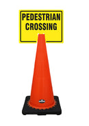 RK-Safety 28" Orange Cone, Black base without Reflective Tape, Plus Cone Sign-RK Safety-RK Safety