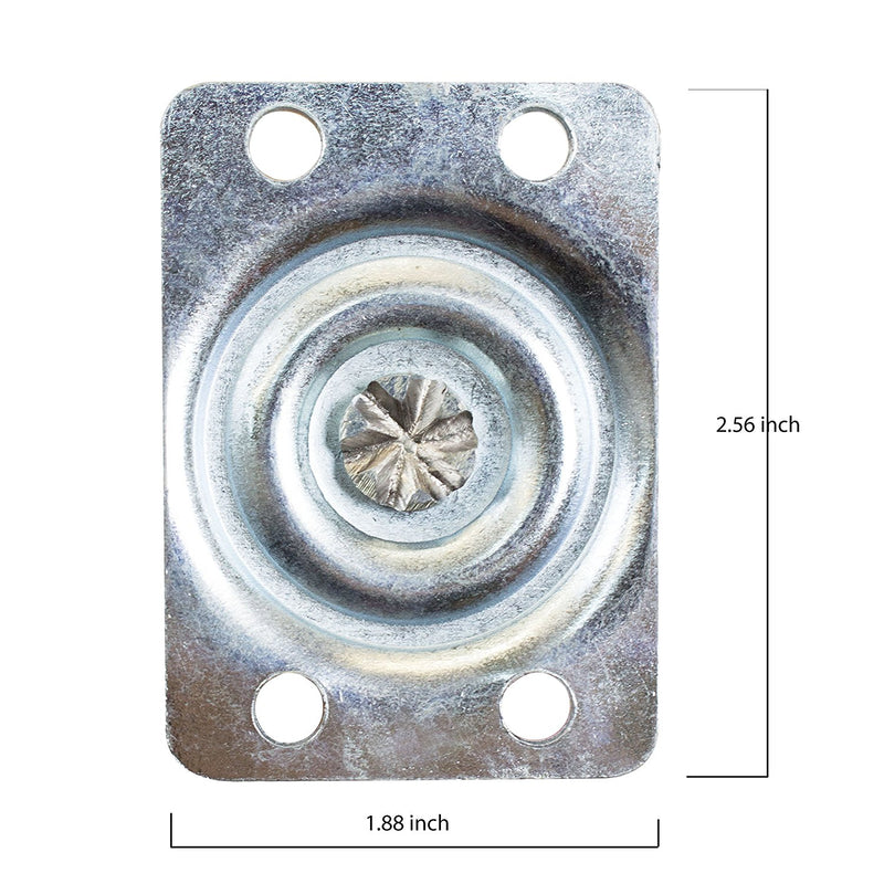 NK 2 Inch Low Profile Hard Rubber Wheel Swivel Plate Casters with Brake - CHR2SSBRRE-4-NK-RK Safety