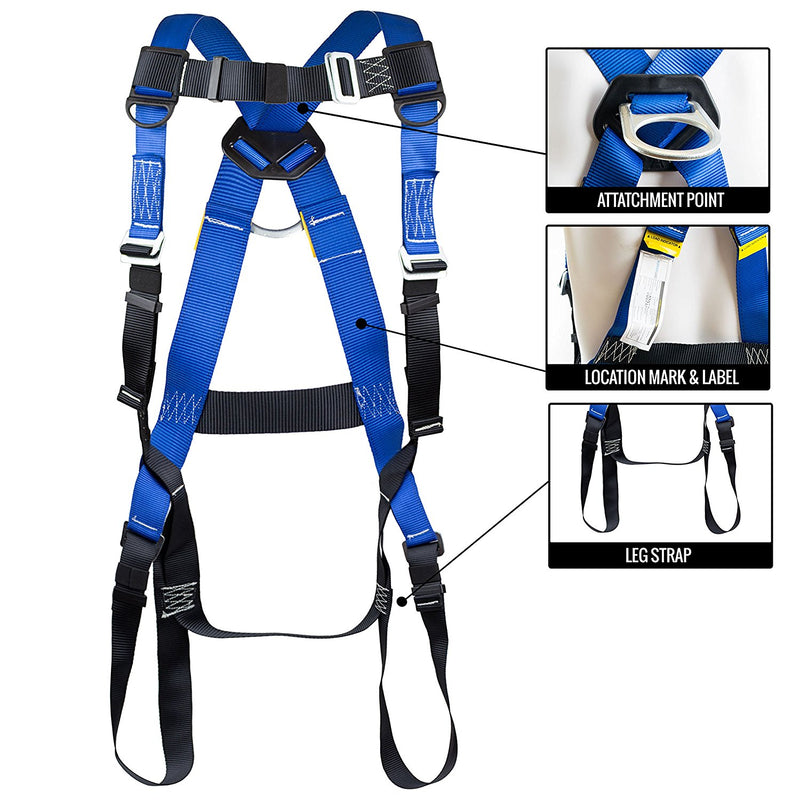 Spidergard Single D-Ring Full Body Harness Bundle-Spidergard-RK Safety