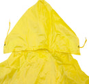 Yellow PVC Polyester Trench Rain Long Coat With Hoodie-RC-PP-YEL44-RK Safety-RK Safety