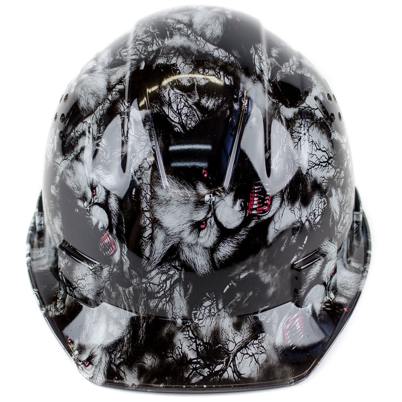 RK Safety RK-HP34-WOLVES Wolves Designed Hard Hat Cap Style with 4 Point Ratchet Suspension-RK Safety-RK Safety