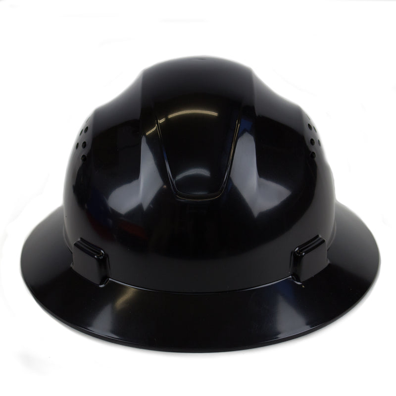 RK Safety RK-HP24-BK Black Hard Hat Brim Style with 4 Point Ratchet Suspension-RK Safety-RK Safety