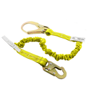 SPL-S102 Yellow Elasticated Internal Shock Absorbing Lanyard w/Two Steel Forged Snap Hook (N-3610)-RK Safety-RK Safety