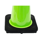 18" Traffic Safety Cones, One Reflective Collar, Black Base - Lime-RK Safety-RK Safety