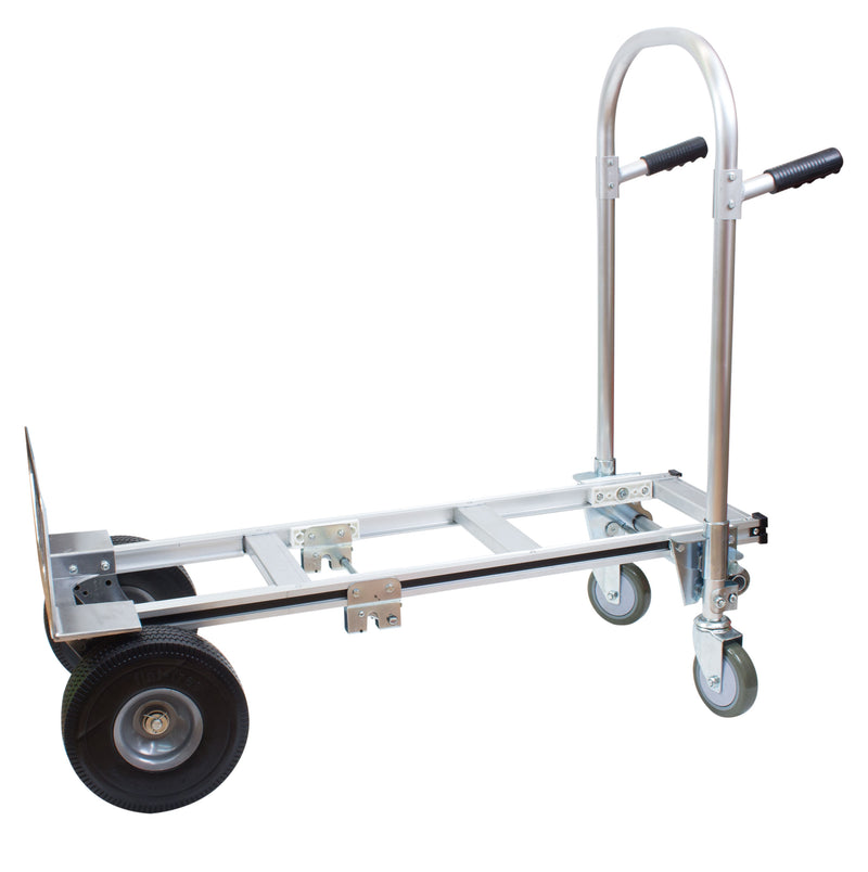 NK HTA-7A Heavy Duty 2 in 1 Junior Convertible Aluminum Hand Truck, Fully Assembled without Wheels, Flat Free Wheels-NK-RK Safety