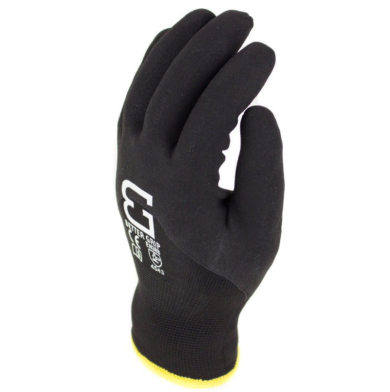 Better Grip Safety Winter Insulated Double Lining Rubber 3/4 Coated Work Gloves, 3 Pairs/ Pack - BGWANS3/4-BK-Better Grip-RK Safety