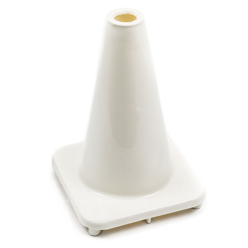 (Set of 10) 12" PVC Traffic Safety Cones, Plain - White-RK Safety-RK Safety