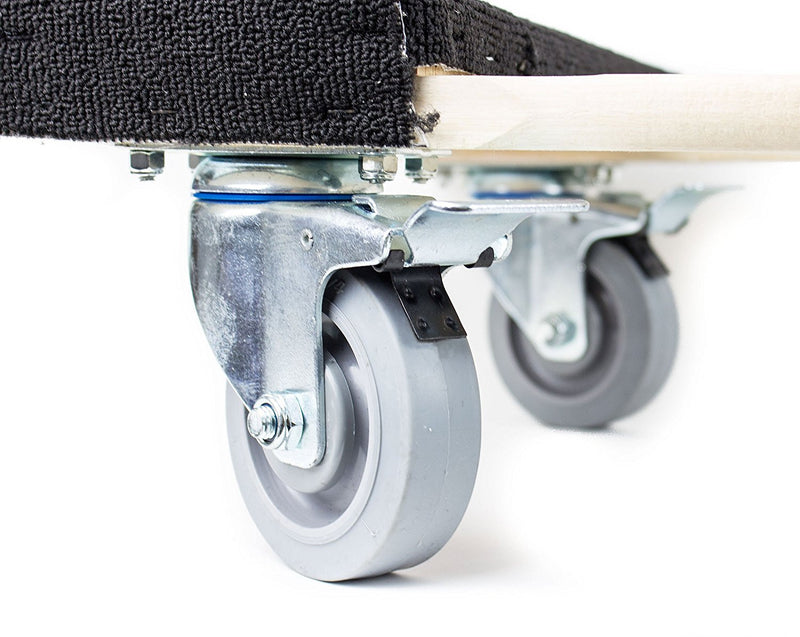 NK Furniture Movers Dolly, Soft Gray Non-marking TPR Wheels -Black-NK-RK Safety