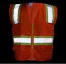 SRUS9811,9812, 9813 Class 2 Two Tone High Visibility Safety Vest- SRUSS9811&SRUSS9812 (Orange, Lime)-New York Hi-Viz Workwear-RK Safety