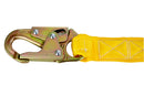 SPL-S102 Yellow Elasticated Internal Shock Absorbing Lanyard w/Two Steel Forged Snap Hook (N-3610)-RK Safety-RK Safety