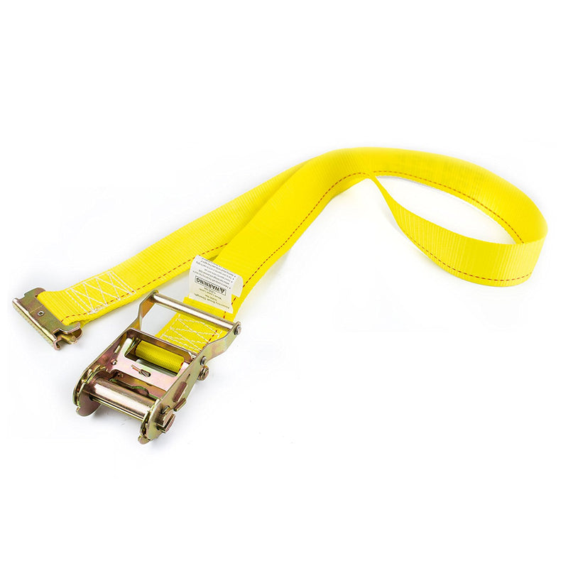 NK-RCE2X12 2" x 12ft Durable Yellow Ratchet Strap-NK-RK Safety