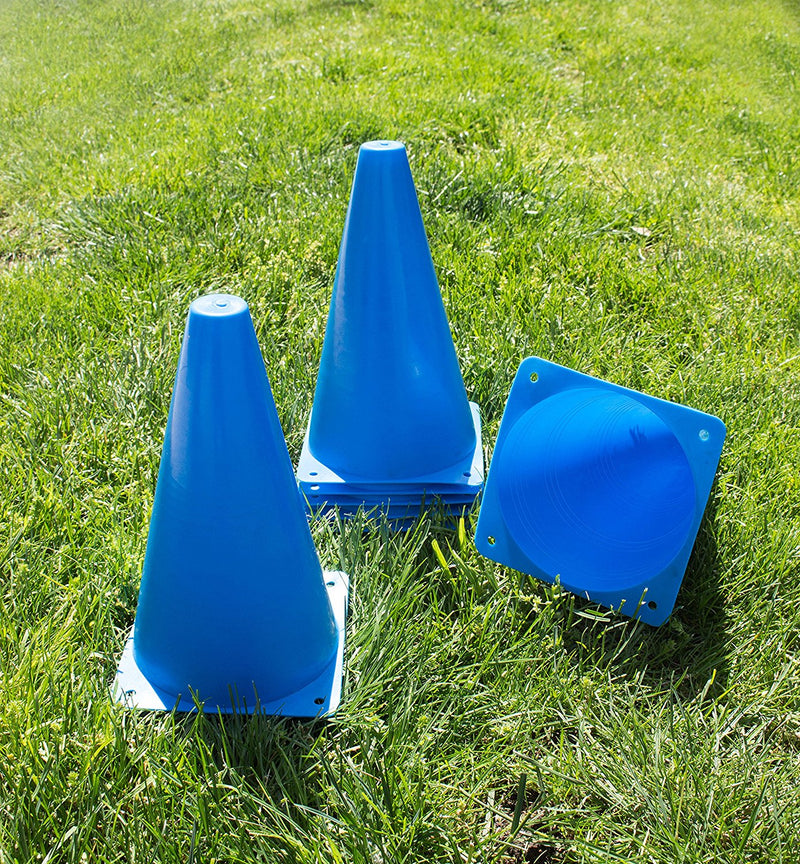RK Sports Plastic Sport Cones 12 inch - Blue-RK Safety-RK Safety