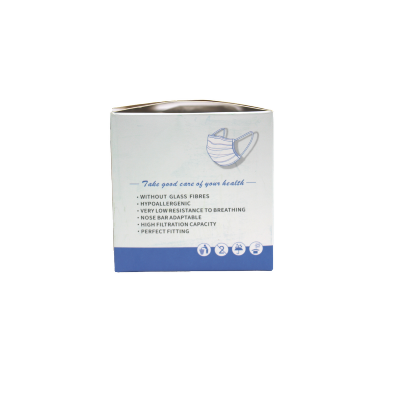 50-units Box Blue Disposable Face Masks with Earloop, 4 Layers-RK Safety-RK Safety