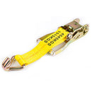 NK-RCJ2X27 2"X27ft Yellow Ratchet Strap with Double J Hooks-Long Wide Handle-NK-RK Safety