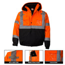 Men's ANSI Class 3 High Visibility Bomber Safety Jacket - WJ9011-New York Hi-Viz Workwear-RK Safety