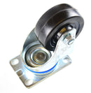 NK 3 Inch Low Profile Hard Rubber Wheel Swivel Plate Casters - CHR3SSRE-4-NK-RK Safety