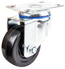 NK 3 Inch Low Profile Hard Rubber Wheel Swivel Plate Casters - CHR3SSRE-4-NK-RK Safety