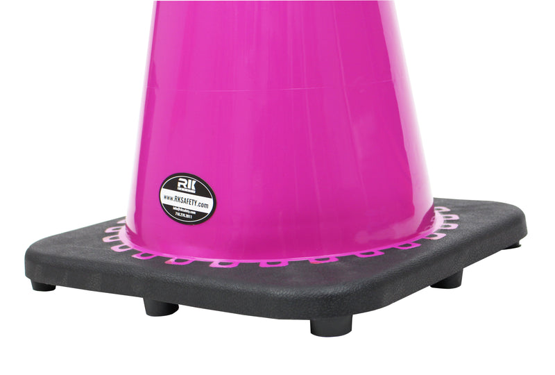 28" RK Pink Safety Traffic PVC Cones, Black Base-RK Safety-RK Safety