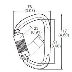 Spidergard Steel Carabiner 50kn Twist Auto Lock, ANSI Certified-Spidergard-RK Safety