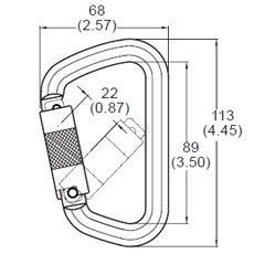 Spidergard Heavy Duty Aluminum Carabiner Auto Twist Lock 25kN-Spidergard-RK Safety