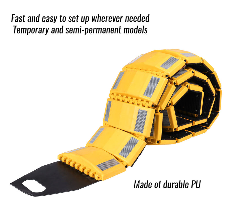 RK Safety RK-PSH10 PU Portable Folding Traffic Control Calming Speed Bump, 10' Long x 9-3/4 Wide …-RK Safety-RK Safety