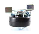 NK 3 Inch Low Profile Hard Rubber Wheel Swivel Plate Casters with Brake - CHR3SSBRRE-4-NK-RK Safety