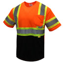 NY BFS-T5511,12 & 13 High-Visibility Class 3 T Shirt with Moisture Wicking Mesh Birdseye, Black Bottom (Lime, Orange & Black)-RK Safety-RK Safety