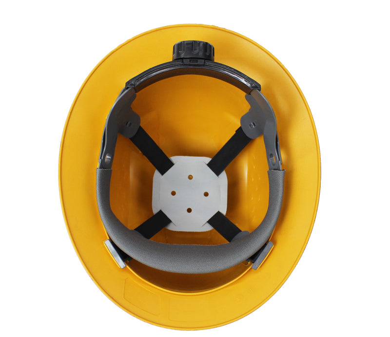 RK Safety RK-HP44-DESIGN, Hard Hat Brim Style with 4 Point Ratchet Suspension (1 EA, Brown)-RK Safety-RK Safety