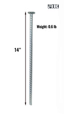 RK Safety RK-Spike M10 Steel Spike for Speed Bump/Wheel Stop on Asphalt-RK Safety-RK Safety