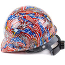 RK Safety RK-HP34-FLAG Flag Designed Hard Hat Cap Style with 4 Point Ratchet Suspension-RK Safety-RK Safety