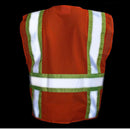 SRUS9811,9812, 9813 Class 2 Two Tone High Visibility Safety Vest- SRUSS9811&SRUSS9812 (Orange, Lime)-New York Hi-Viz Workwear-RK Safety