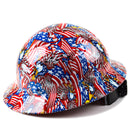 RK Safety RK-HP44-FLAG Flag Designed Hard Hat Brim Style with 4 Point Ratchet Suspension-RK Safety-RK Safety
