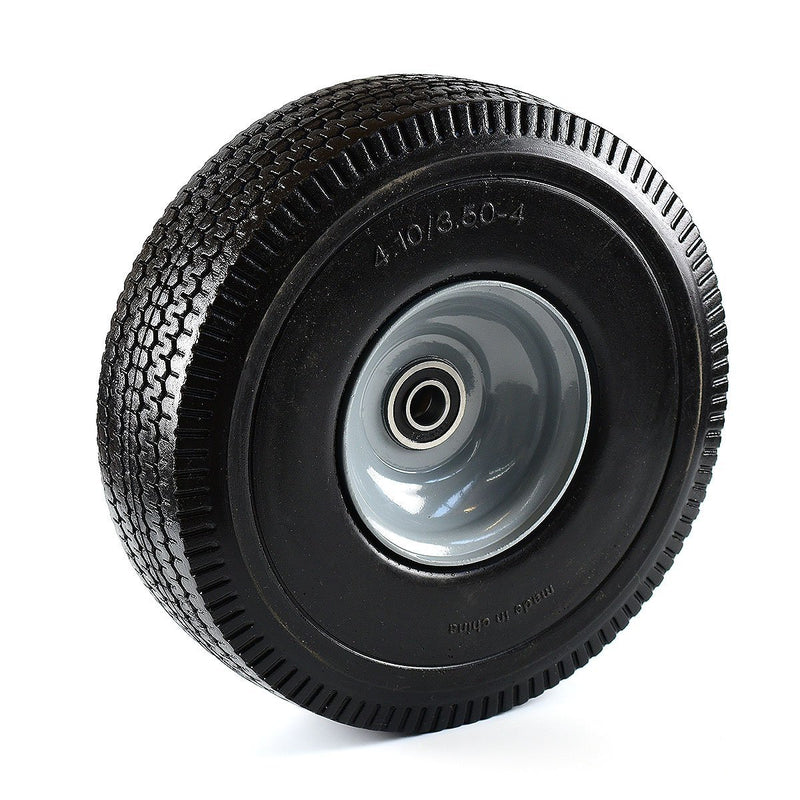NK 10" x 3.5" Solid Rubber Flat Free Tubeless Wheel -WFF10-NK-RK Safety