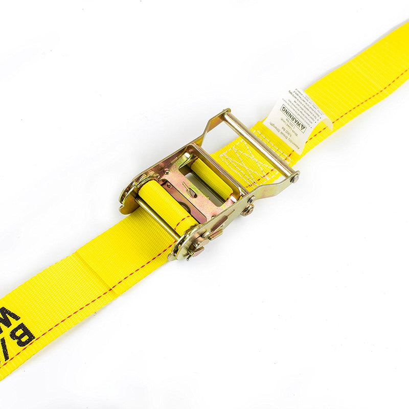 NK-RCE2X12 2" x 12ft Durable Yellow Ratchet Strap-NK-RK Safety