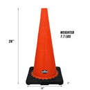 (Set of 8) 28" Orange Traffic Cones, Plain-RK Safety-RK Safety