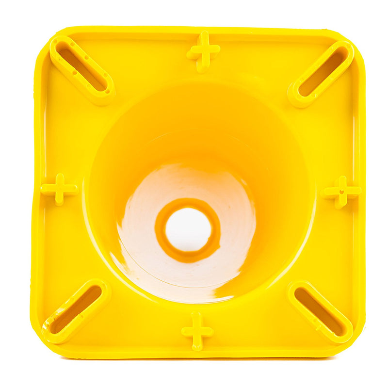 (Set of 10) 12" PVC Traffic Safety Cones, Plain - Yellow-RK Safety-RK Safety